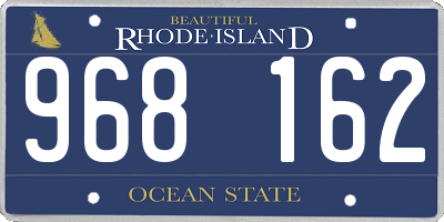 RI license plate 968162