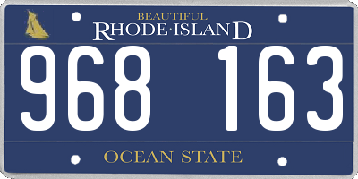 RI license plate 968163
