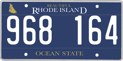 RI license plate 968164