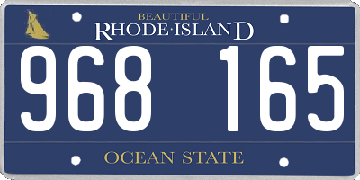 RI license plate 968165