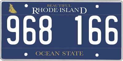 RI license plate 968166