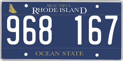 RI license plate 968167
