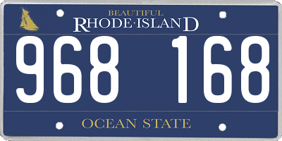 RI license plate 968168