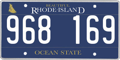 RI license plate 968169