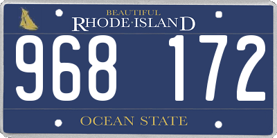 RI license plate 968172