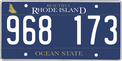 RI license plate 968173