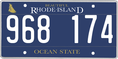 RI license plate 968174