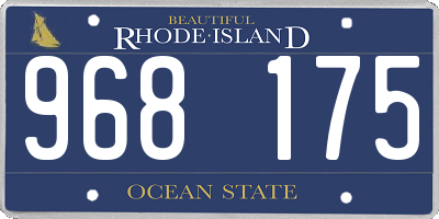 RI license plate 968175