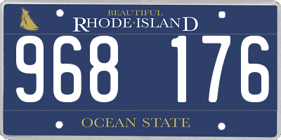 RI license plate 968176
