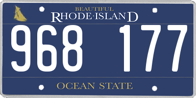 RI license plate 968177