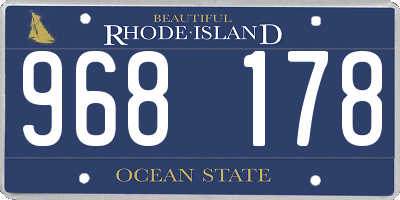 RI license plate 968178