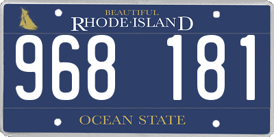 RI license plate 968181