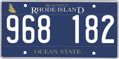 RI license plate 968182