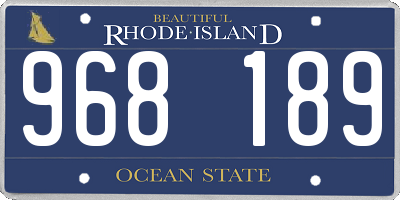 RI license plate 968189