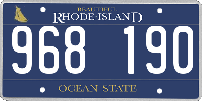 RI license plate 968190