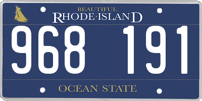 RI license plate 968191