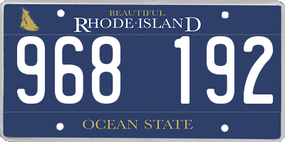RI license plate 968192