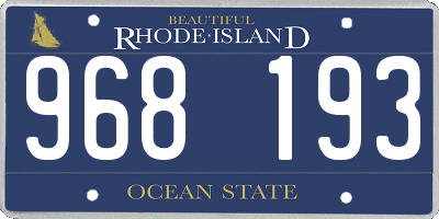 RI license plate 968193