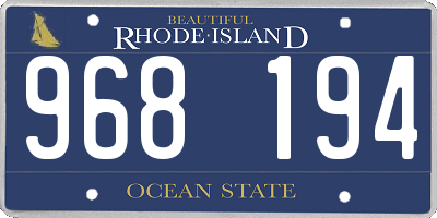 RI license plate 968194