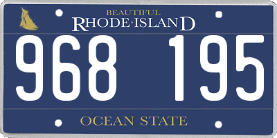 RI license plate 968195