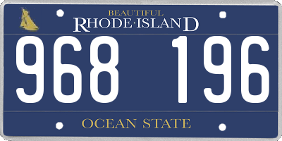 RI license plate 968196