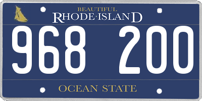 RI license plate 968200