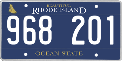 RI license plate 968201