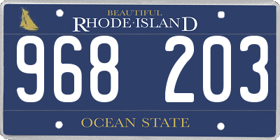 RI license plate 968203