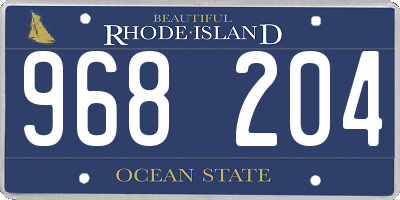 RI license plate 968204