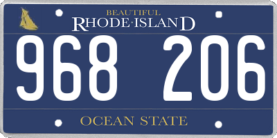 RI license plate 968206