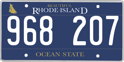 RI license plate 968207