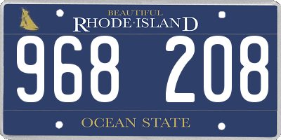 RI license plate 968208
