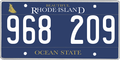 RI license plate 968209