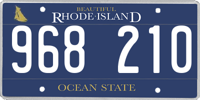 RI license plate 968210