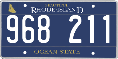 RI license plate 968211