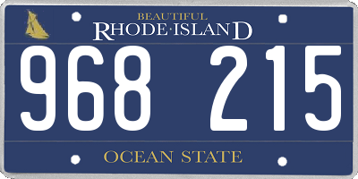RI license plate 968215