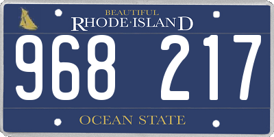 RI license plate 968217