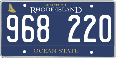 RI license plate 968220