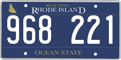RI license plate 968221