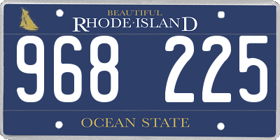 RI license plate 968225