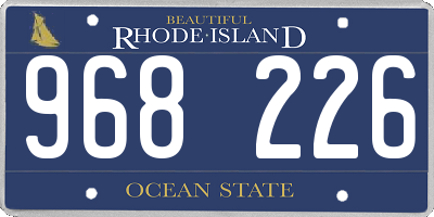 RI license plate 968226