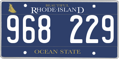 RI license plate 968229