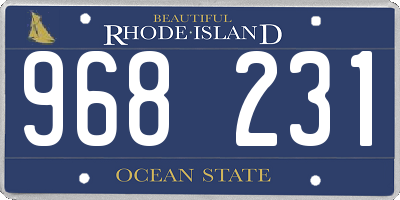 RI license plate 968231