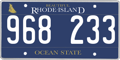 RI license plate 968233