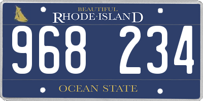 RI license plate 968234