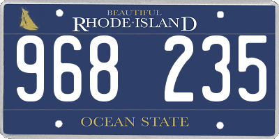 RI license plate 968235