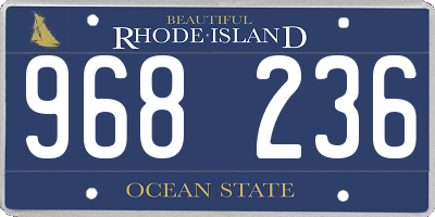 RI license plate 968236