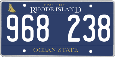 RI license plate 968238