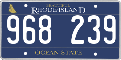 RI license plate 968239