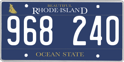 RI license plate 968240